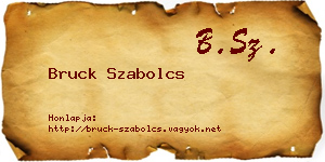 Bruck Szabolcs névjegykártya